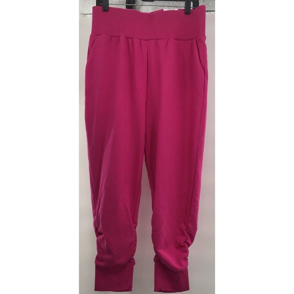 INC International Concepts Womens Pink High Rise Terry Joggers Pants Size XL P